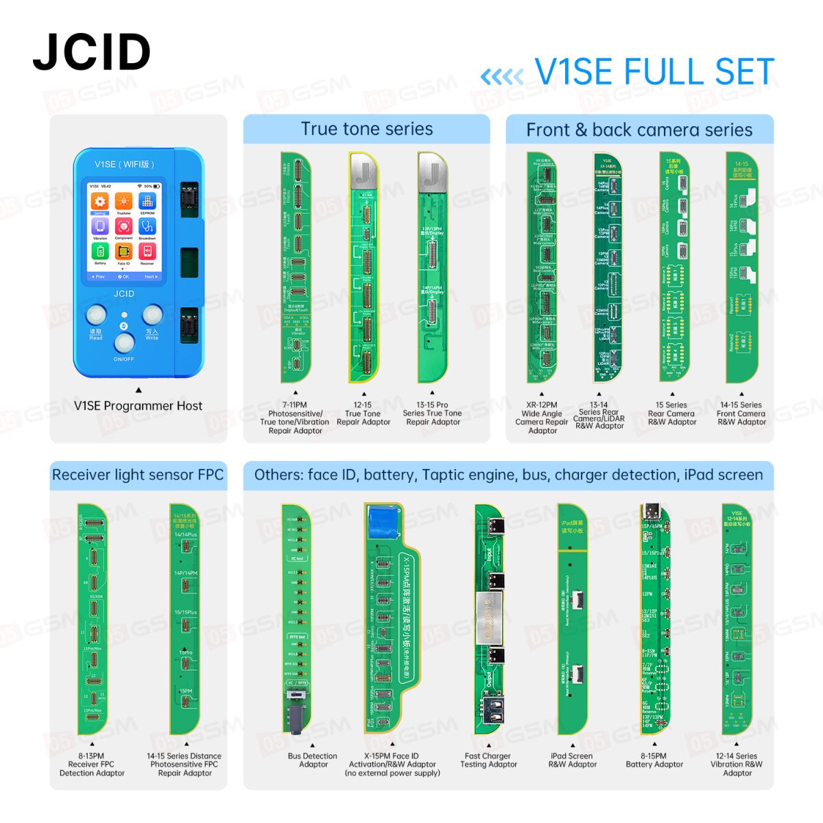 Программатор JCID V1SE Combo Set (Полный комплект) фото в интернет-магазине 05gsm.ru