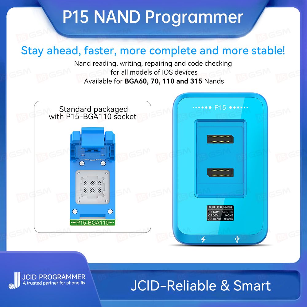 Программатор JCID JC P15 Nand Programmer (Standard BGA110) фото в интернет-магазине 05gsm.ru