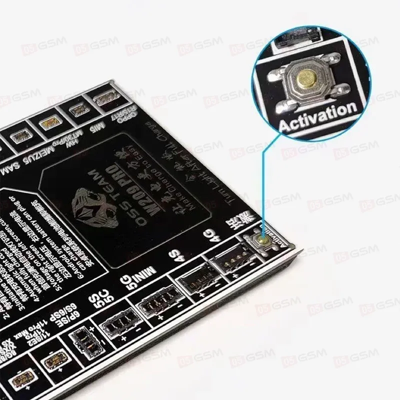 Плата для теста и подзарядки аккумулятора OssTeam W209PRO V8 (iPhone 6-14PM/Android) фото в интернет-магазине 05gsm.ru