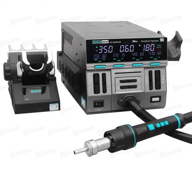 Термовоздушный фен Sugon 8650 3MODE New (Паяльная станция) фото в интернет-магазине 05gsm.ru