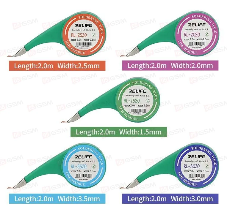 Оплетка для выпайки Relife RL-3520 (C держателем; 3.5 мм; 2 м) фото в интернет-магазине 05gsm.ru