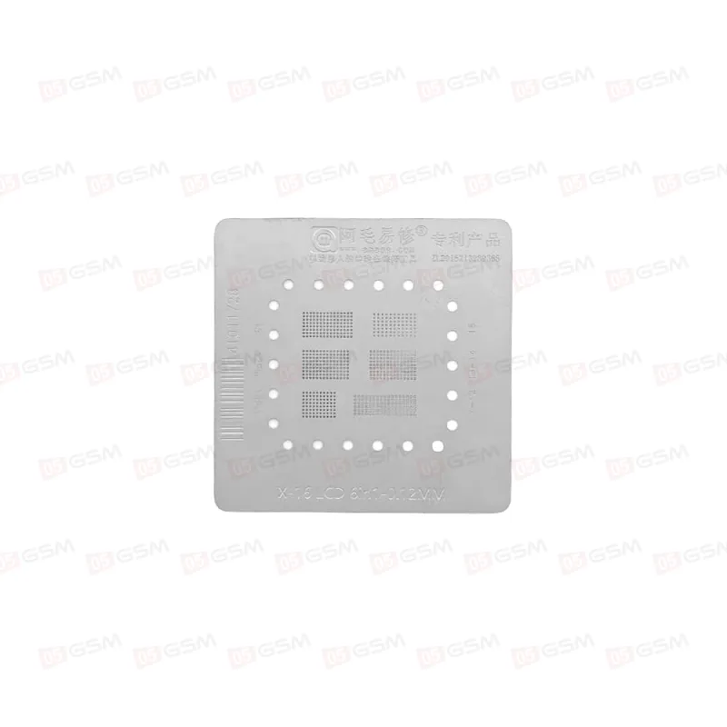 Набор трафаретов для LCD микросхем с держателями Amaoe (LCD X-16 IC) фото в интернет-магазине 05gsm.ru