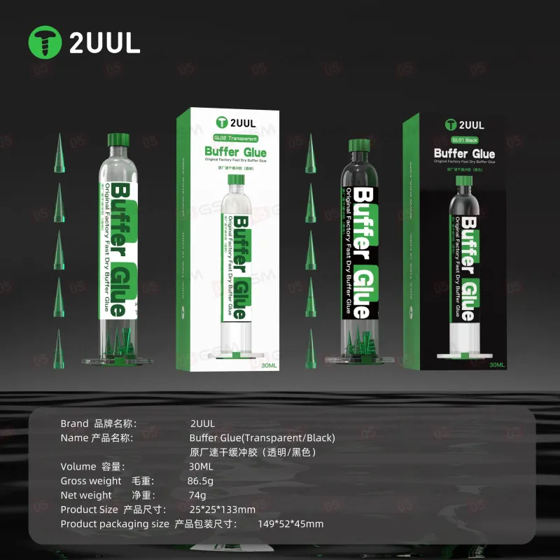 Клей черный 2UUL GL01 Buffer Glue (Быстросохнущий; 30 мл) фото в интернет-магазине 05gsm.ru
