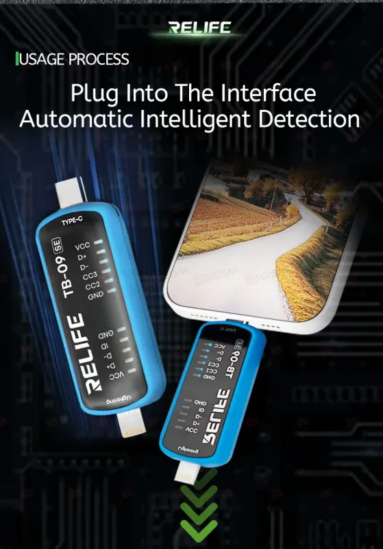 Автоматический тестер зарядки Relife TB-09 SE фото в интернет-магазине 05gsm.ru