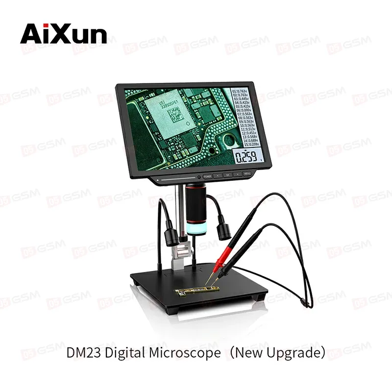 Микроскоп цифровой со встроенным мультиметром Aixun DM23 (Дисплей 10") фото в интернет-магазине 05gsm.ru
