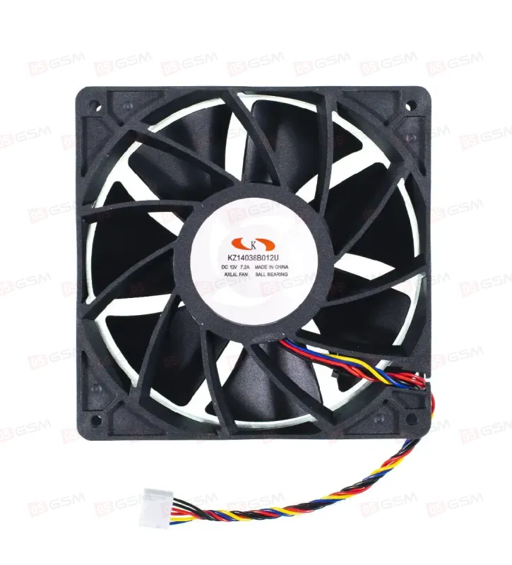 Кулер для майнера Cooling Fan KZ14038B012U (7.2 А; 12 В; 7500 об/мин; 140x140x38 мм) фото в интернет-магазине 05gsm.ru