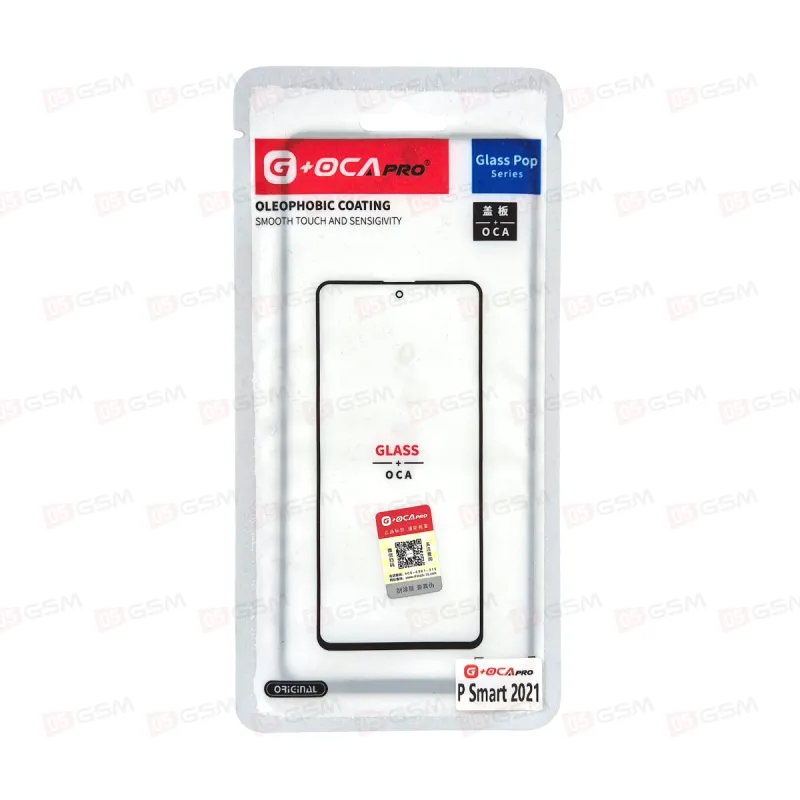 Стекло + OCA (G+OCA) Huawei Honor P SMART 2021/10x lite  черный фото в интернет-магазине 05gsm.ru