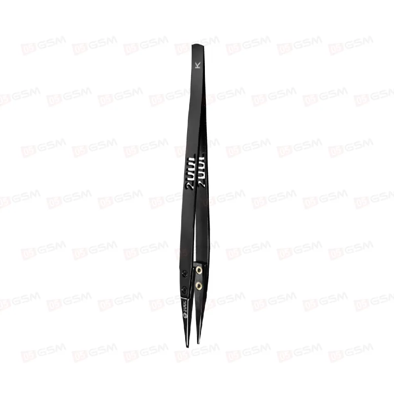 Пинцет прямой 2UUL TW32 Black K (Керамический; антистатический; плоский) фото в интернет-магазине 05gsm.ru
