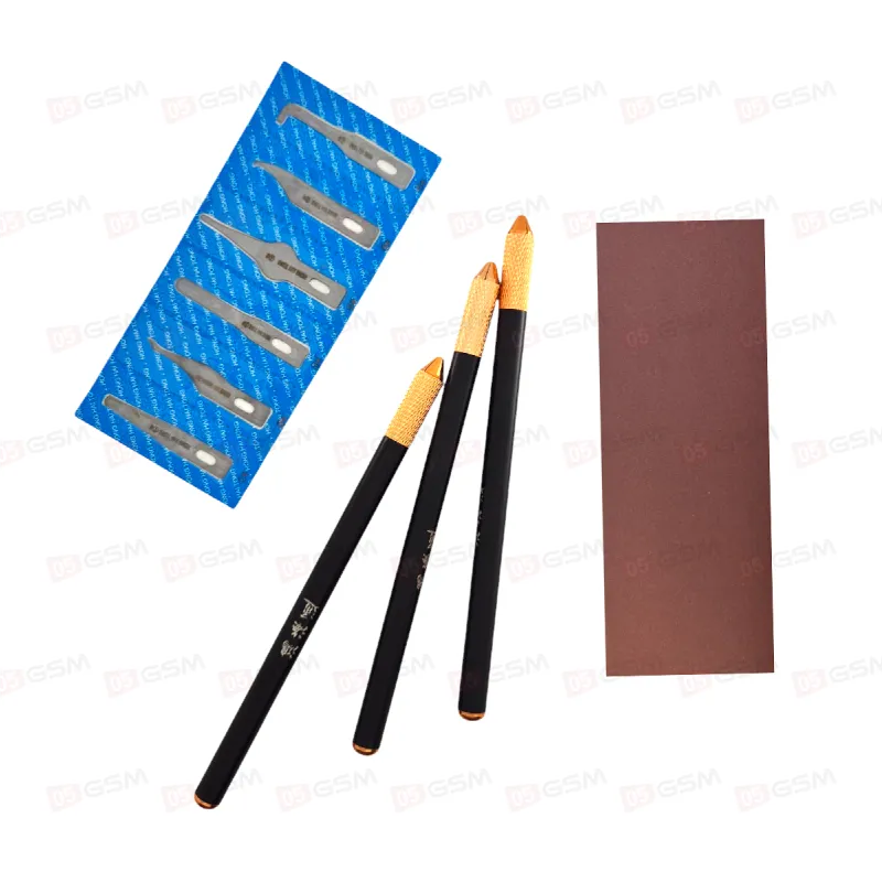 Набор ножей с держателями в футляре Hong Hai Tong (3 держателя и 6 лезвий) фото в интернет-магазине 05gsm.ru