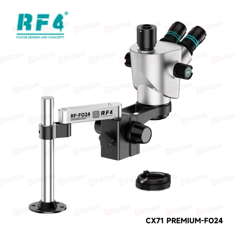 Микроскоп тринокулярный RF4 CX71P-F024 Premium со штативом (6.5-65X; серый) фото в интернет-магазине 05gsm.ru