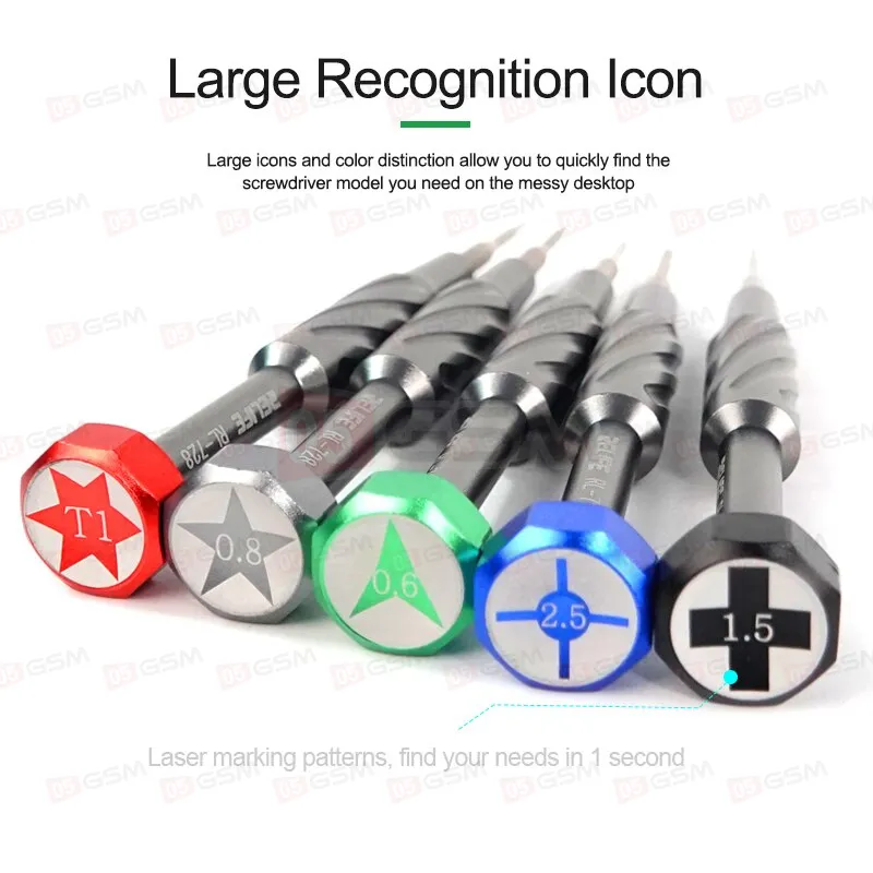 Набор отверток Relife RL-728A (2D-биты; 5 штук; с намагничивателем) фото в интернет-магазине 05gsm.ru