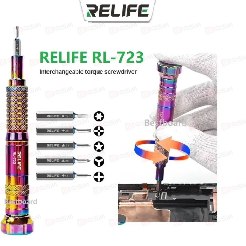Набор отверток Relife RL-723 (Ручка и 5 бит) фото в интернет-магазине 05gsm.ru