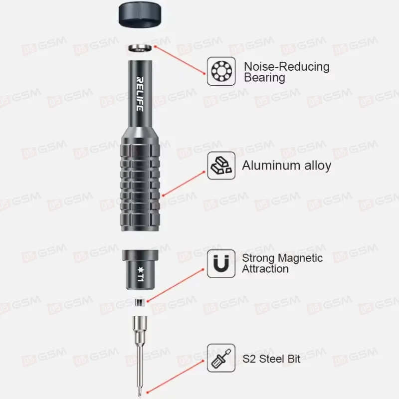 Набор отверток Relife RL-730A Steel King (2D-биты; 5 штук) фото в интернет-магазине 05gsm.ru