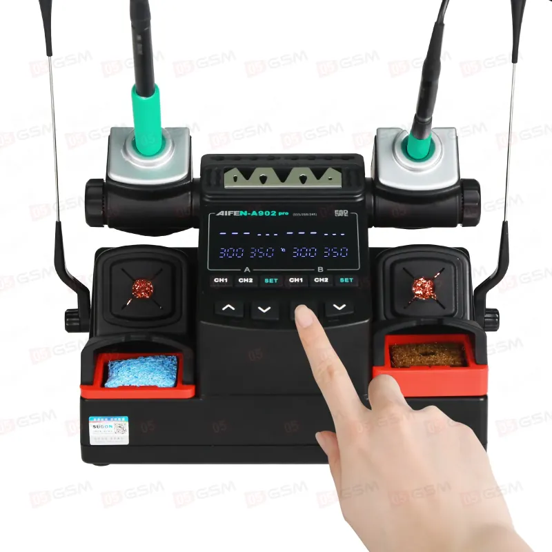 Паяльная станция Aifen A902 Pro (Ручки 210+245 и 6 жал) фото в интернет-магазине 05gsm.ru