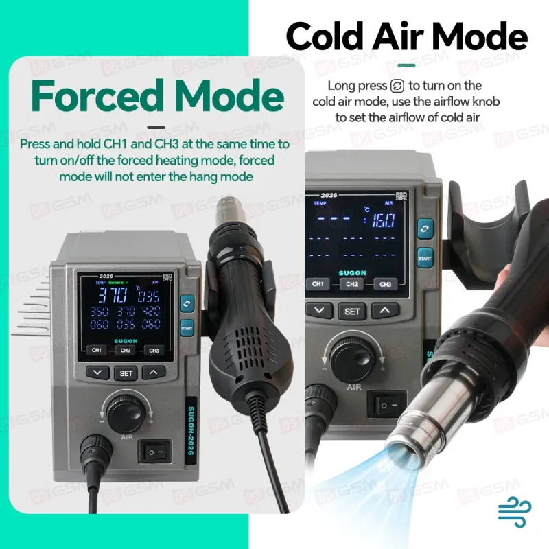 Термовоздушный фен Sugon 2026 (Паяльная станция) фото в интернет-магазине 05gsm.ru