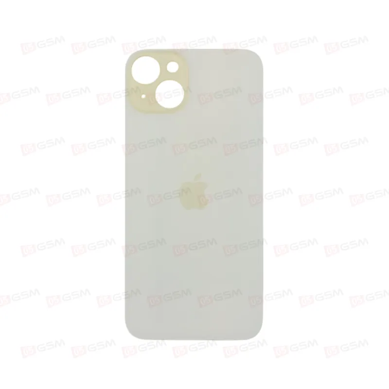 Крышка iPhone 15 Plus с широким вырезом (Yellow/Желтый; оригинал; монолит) фото в интернет-магазине 05gsm.ru