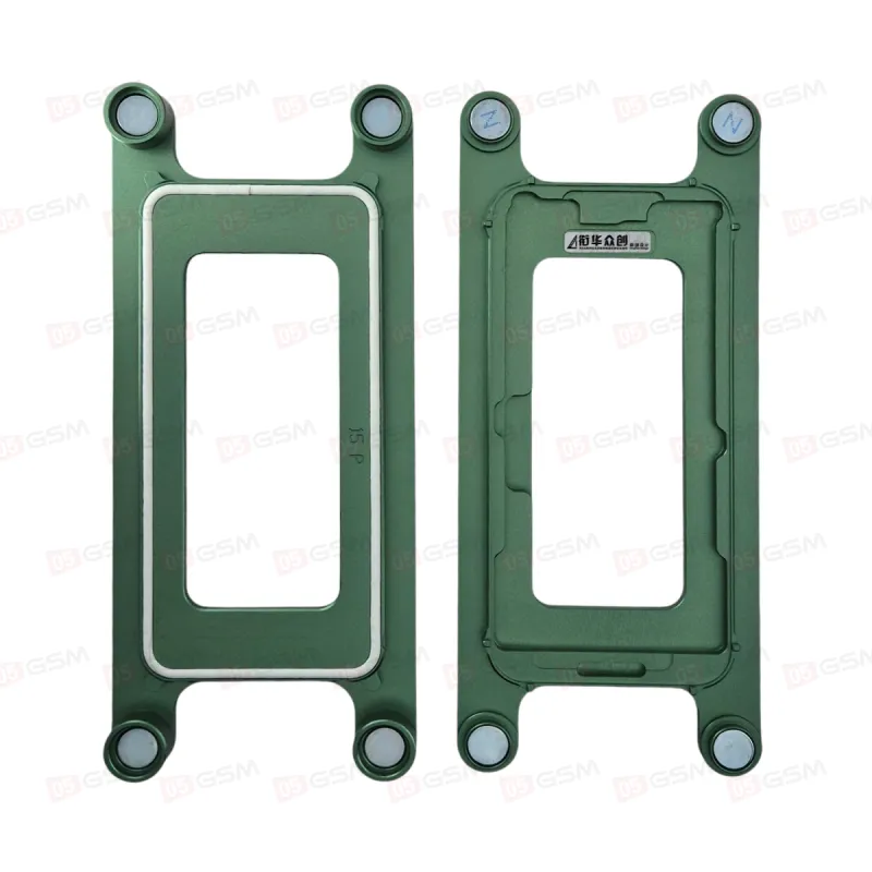Форма XHZC для рамки iPhone 15 Pro (На магнитах; с центровкой дисплея; зеленая) фото в интернет-магазине 05gsm.ru