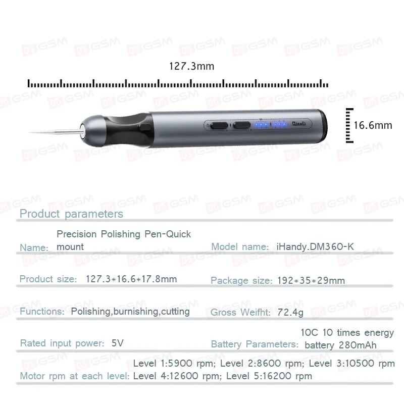 Шлифовальная машинка Qianli iHandy DM360 (Портативная; миниатюрная) фото в интернет-магазине 05gsm.ru