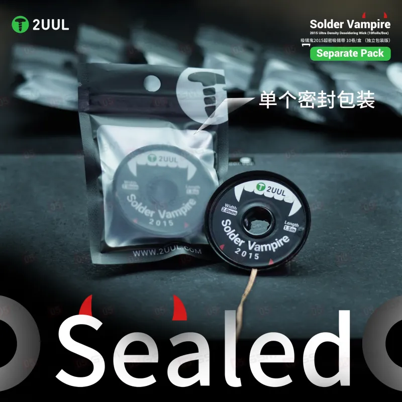 Оплетка для выпайки 2UUL DW16 Solder Vampire (2.0 мм; 1.5 м) фото в интернет-магазине 05gsm.ru