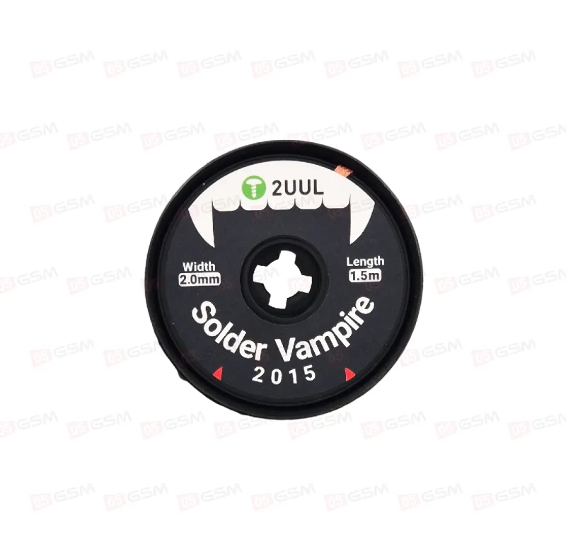 Оплетка для выпайки 2UUL DW16 Solder Vampire (2.0 мм; 1.5 м) фото в интернет-магазине 05gsm.ru