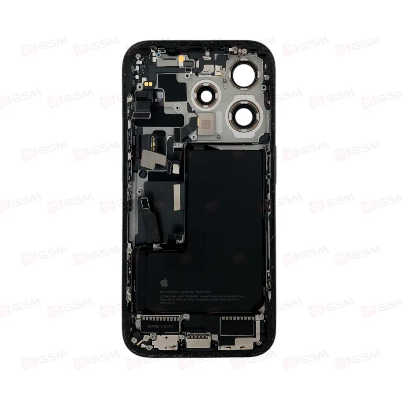 Корпус iPhone 15 PRO Black Titanium снятый оригинал (Крышка+АКБ+все шлейфа) фото в интернет-магазине 05gsm.ru