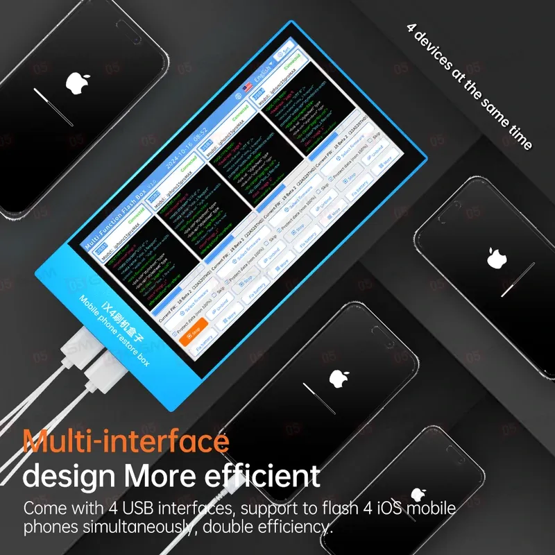 Программатор JCID Box iX4 (Для прошивки iPhone; поддержка 4 устройств сразу) фото в интернет-магазине 05gsm.ru