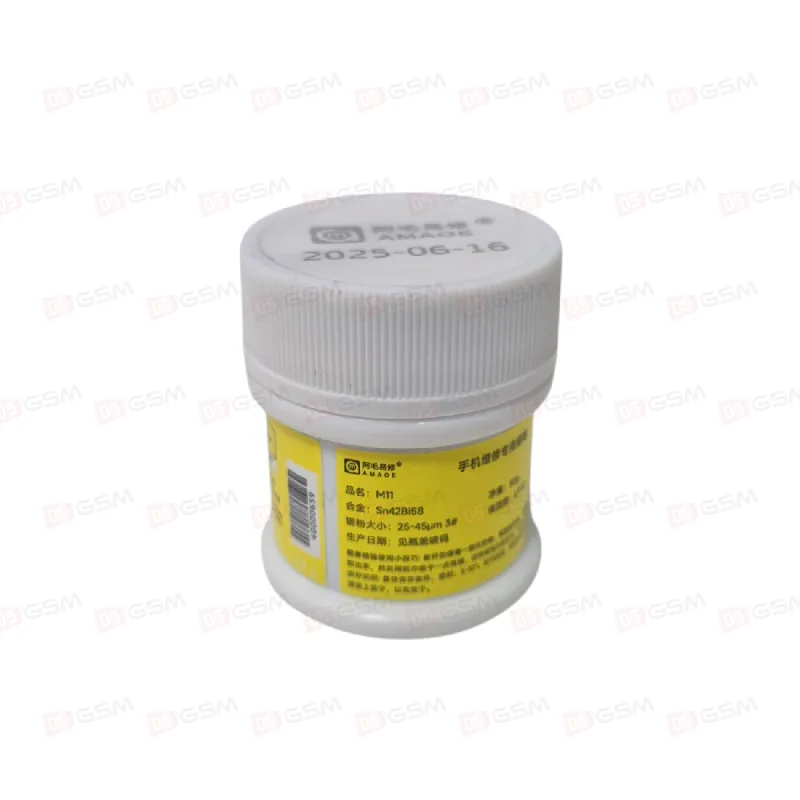 Паста для BGA IC Amaoe M11 (138°C Sn42/Bi58) 50g (жидкое олово) фото в интернет-магазине 05gsm.ru