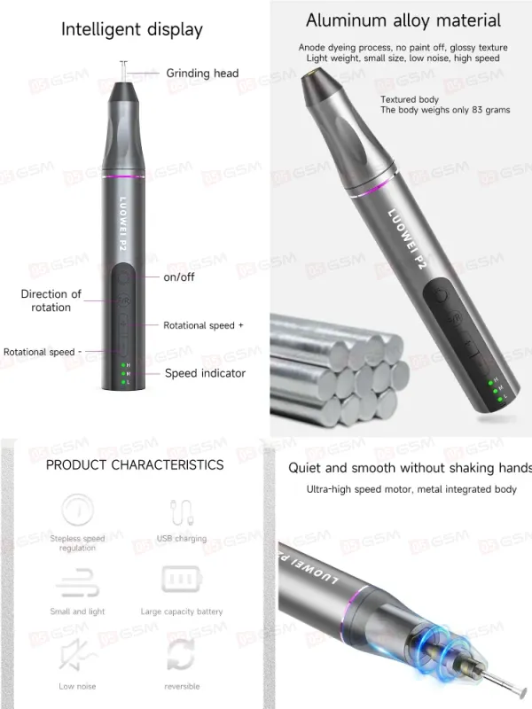 Шлифовальная машинка Luowei LW-P2 (Портативная; миниатюрная) фото в интернет-магазине 05gsm.ru