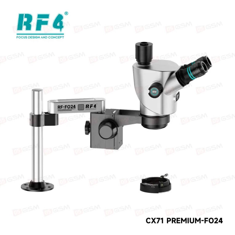 Микроскоп тринокулярный RF4 CX71P-F024 Premium со штативом (6.5-65X; серый) фото в интернет-магазине 05gsm.ru