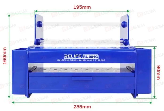 Органайзер для инструментов Relife RL-001G (Cо шкафчиком; синий; пластиковый) фото в интернет-магазине 05gsm.ru