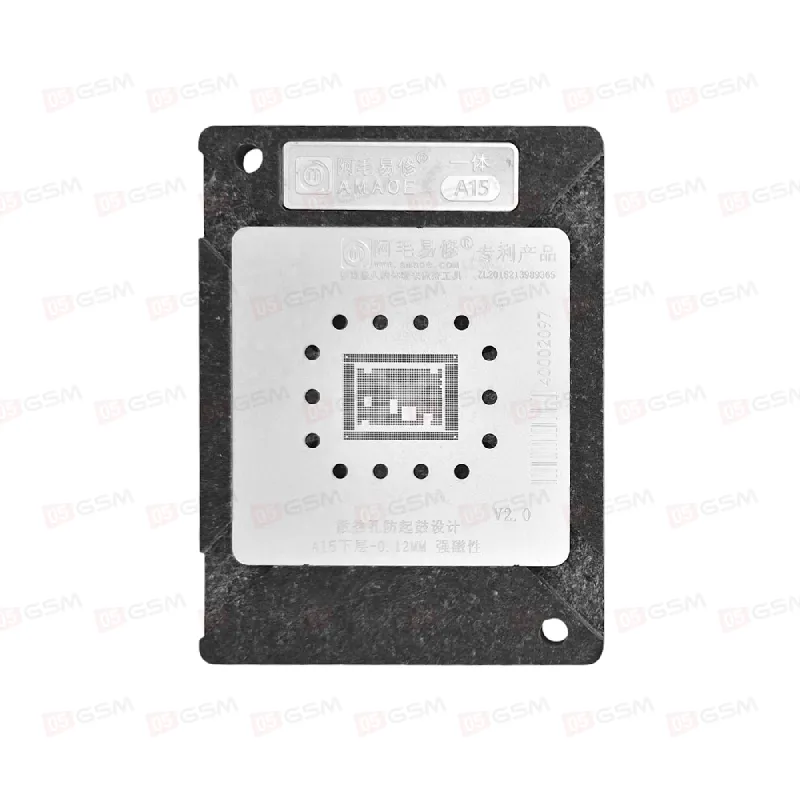 Трафарет для BGA микросхем c держателем Amaoe CPU iPhone A15 фото в интернет-магазине 05gsm.ru