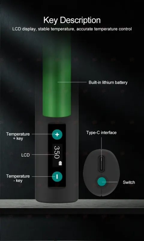 Паяльник портативный Quick TS1 (3 жала Quick; автономный) фото в интернет-магазине 05gsm.ru