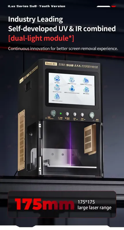 Лазерный аппарат Qianli iLuz SU8 YOUTH (Для снятия стекол, крышек и рамок; УФ-лазер; 3 Вт) фото в интернет-магазине 05gsm.ru