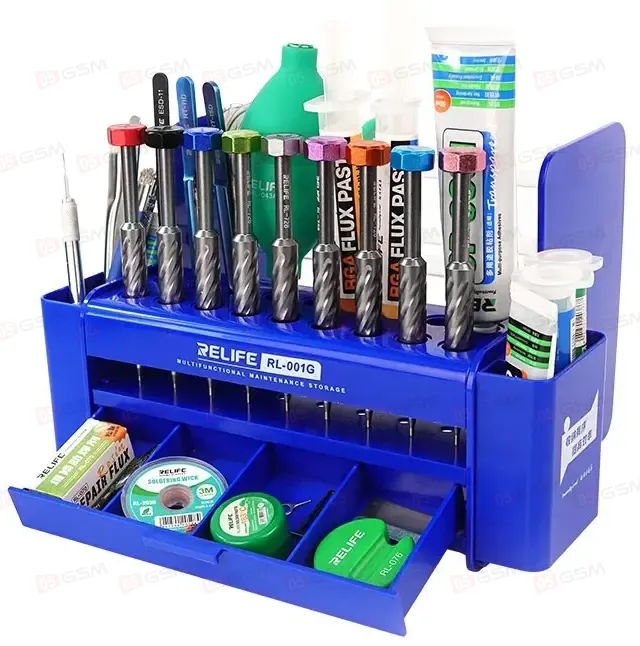 Органайзер для инструментов Relife RL-001G (Cо шкафчиком; синий; пластиковый) фото в интернет-магазине 05gsm.ru