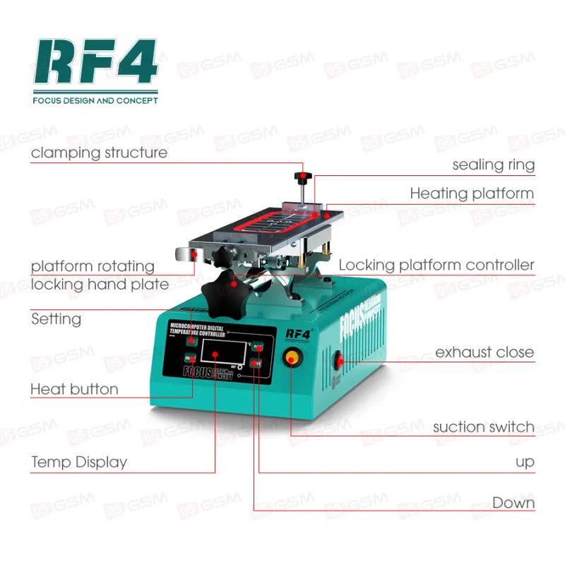 Сепаратор вакуумный для снятия стекла RF4 RF-Freedom (Поворотный) фото в интернет-магазине 05gsm.ru