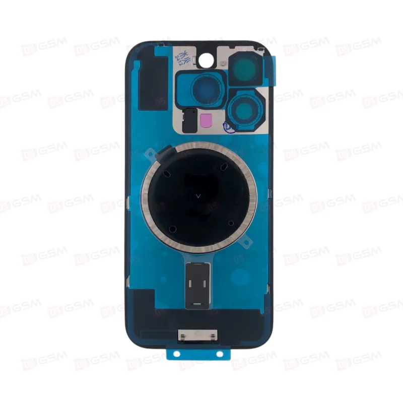 Крышка iPhone 16 Pro со стеклами и магнитами (Natural titanium/Серый; оригинал; монолит) фото в интернет-магазине 05gsm.ru