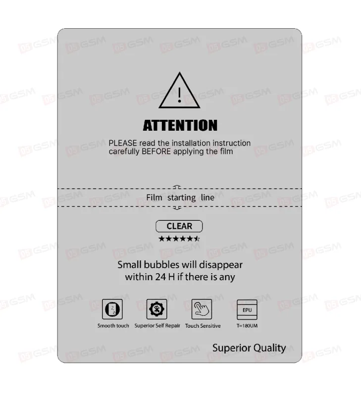 Пленка самовосстанавливающаяся для плоттера ЦехОпт EPU (Глянцевая большая; 1 штука; 230x320x0.18 мм) фото в интернет-магазине 05gsm.ru
