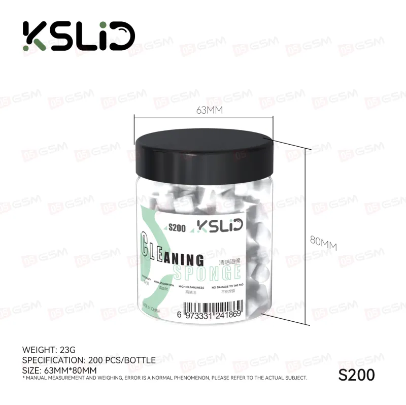 Спонжики для чистки платы KSLID S200 (Мини-губки; цилиндрические; баночка; 200 штук) фото в интернет-магазине 05gsm.ru