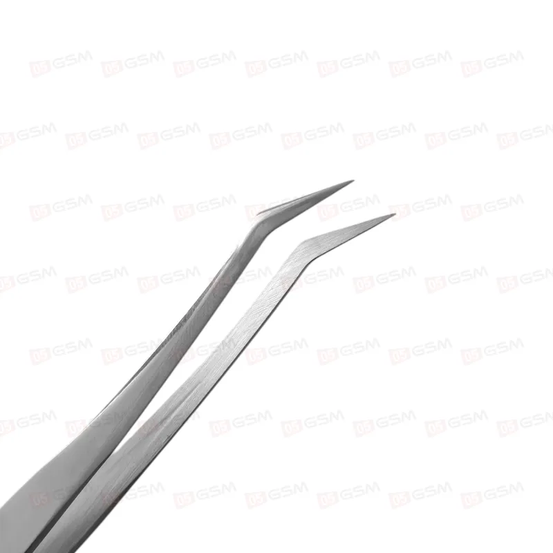 Пинцет изогнутый 05GSM (В серебристом футляре) фото в интернет-магазине 05gsm.ru