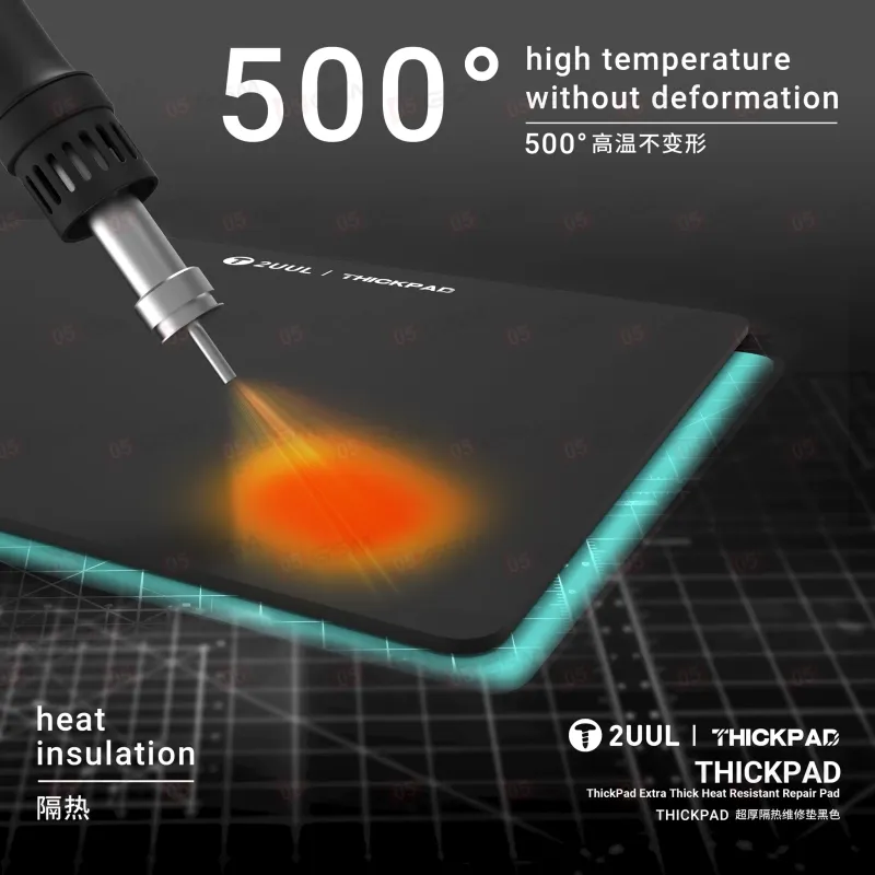 Монтажный коврик 2UUL ST86 Thickpad (Термостойкий; антистатический; 500x350x5 мм) фото в интернет-магазине 05gsm.ru
