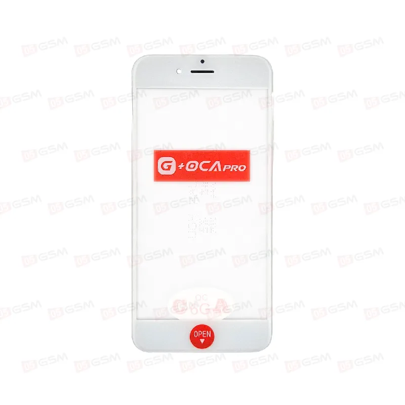 Стекло G+OCA iPhone 6G белое с РАМКОЙ+OCA пленка фото в интернет-магазине 05gsm.ru