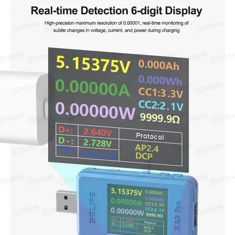 Тестер USB Relife XA3 Pro фото в интернет-магазине 05gsm.ru