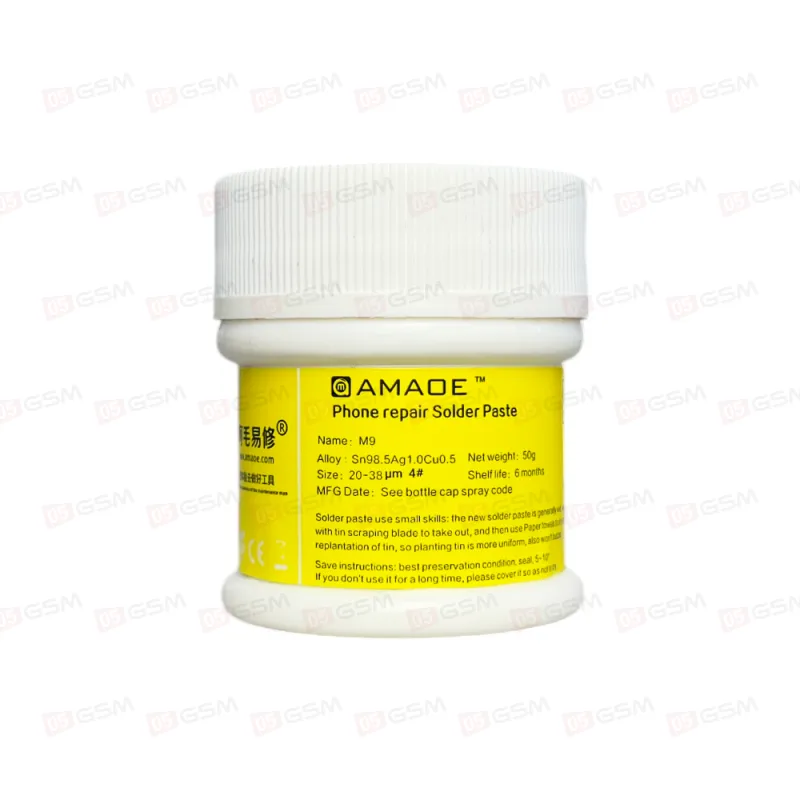 Паста для BGA IC Amaoe M9 (217°C Sn98.5 Ag1.0 Cu0.5) 50g (жидкое олово) фото в интернет-магазине 05gsm.ru