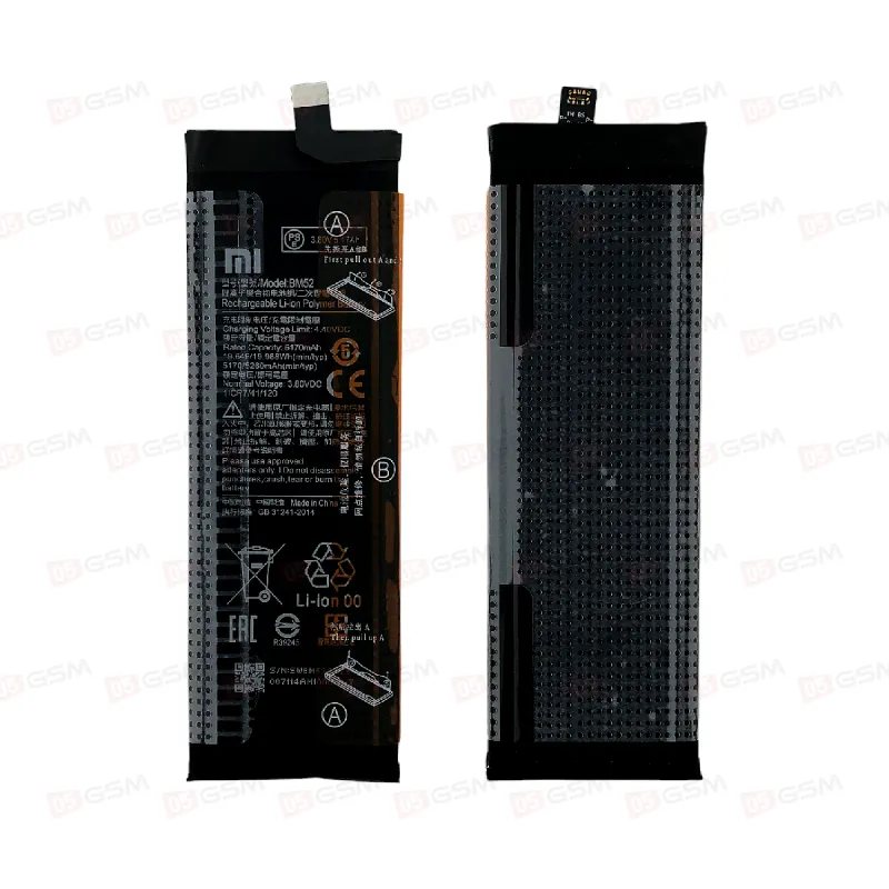 Аккумулятор Xiaomi Mi Note 10 / Mi Note 10 Lite [BM52] (05GSM; 5230 мАч; гарантия 1 год) фото в интернет-магазине 05gsm.ru
