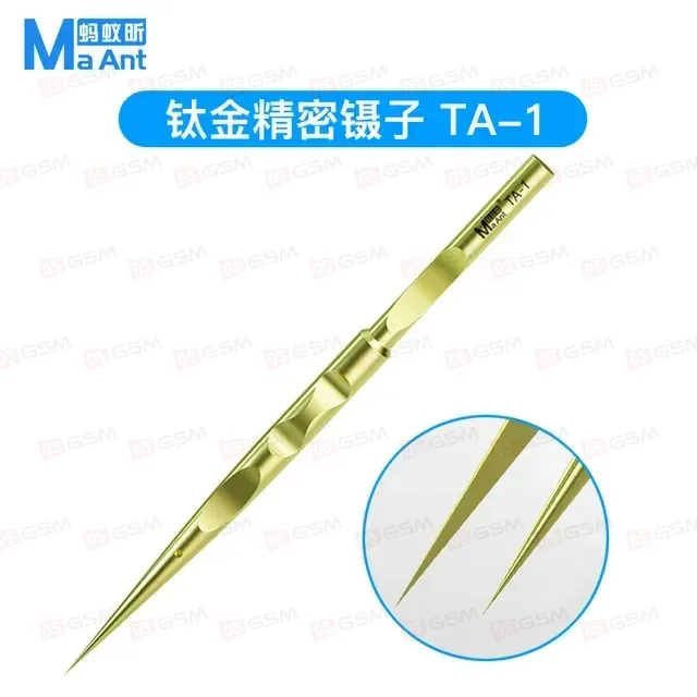 Пинцет прямой MaAnt TA1 (Титановый) фото в интернет-магазине 05gsm.ru