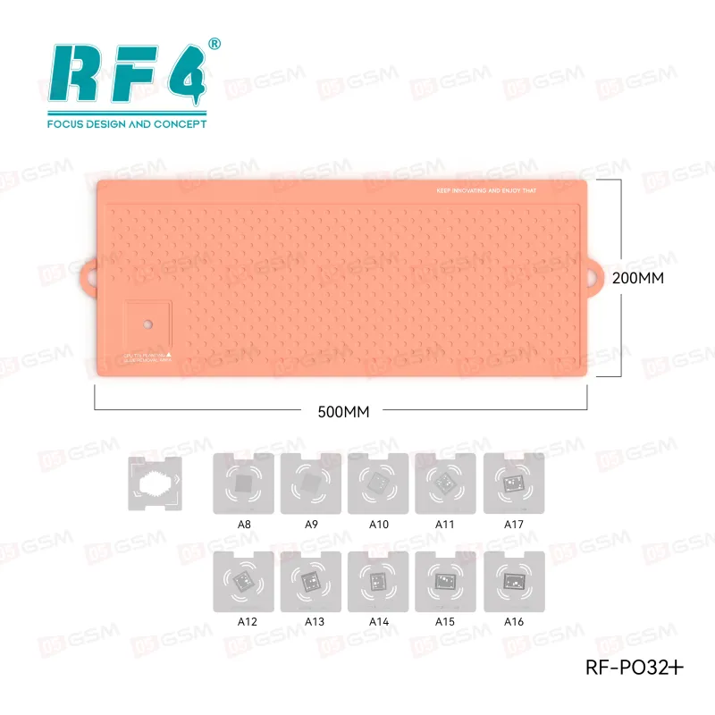 Силиконовый коврик для реболлинга RF4 RF-PO32+ (С трафаретами A8-A17) фото в интернет-магазине 05gsm.ru