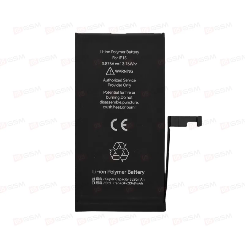 Аккумулятор со статусом подлинной детали iPhone 15 (JCID; Genuine; High capacity; 3520 мАч) фото в интернет-магазине 05gsm.ru