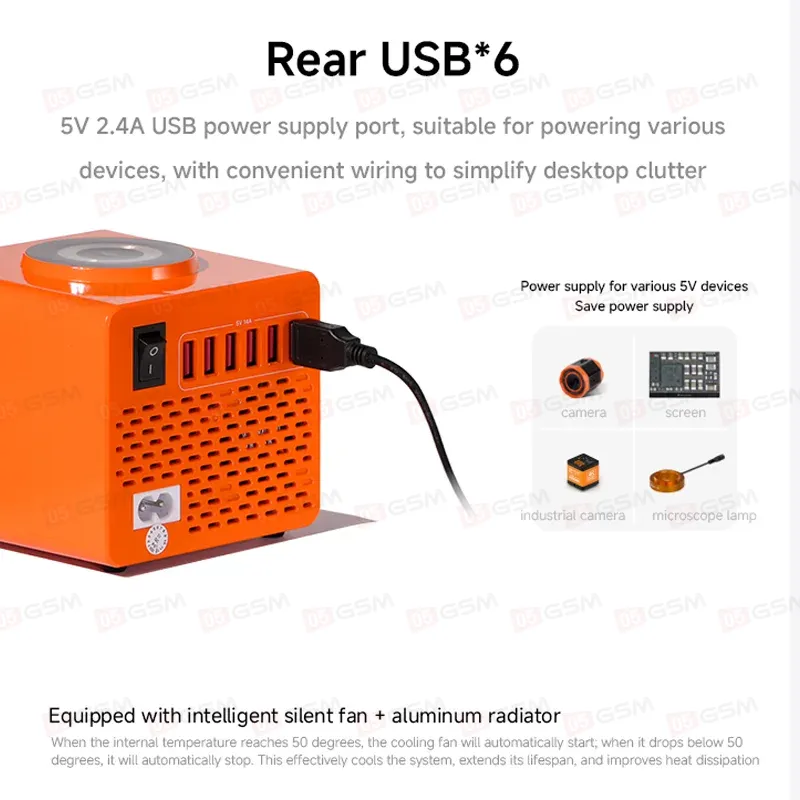 Многопортовое зарядное устройство Amaoe POW-1 (14 портов; 210 Вт; быстрая и беспроводная зарядка) фото в интернет-магазине 05gsm.ru