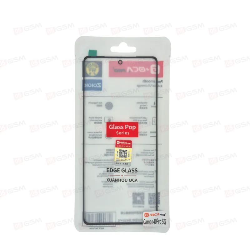 Стекло + OCA (G+OCA) Tecno CAMON 40 Pro 5G фото в интернет-магазине 05gsm.ru