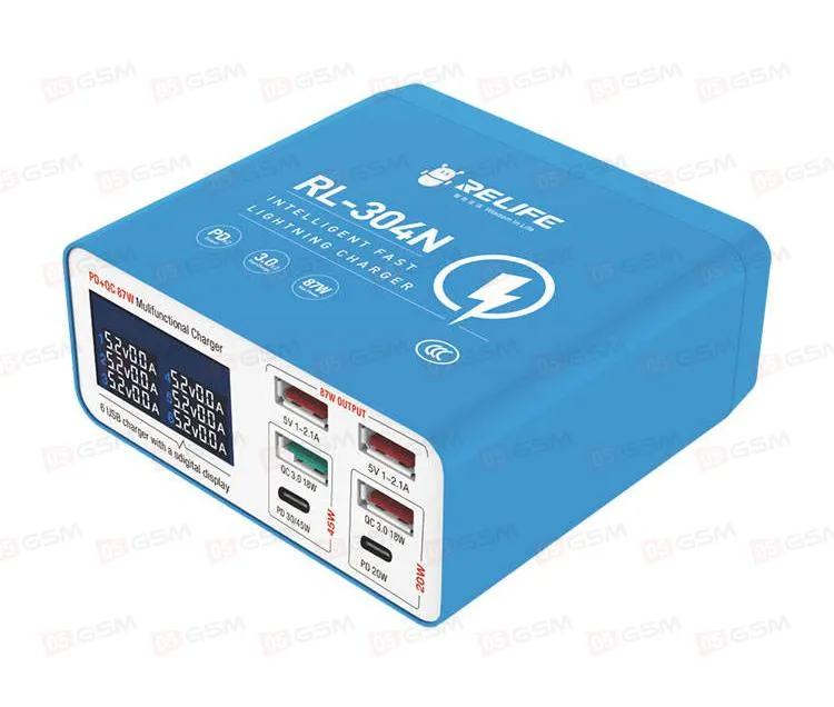 Многопортовое зарядное устройство Relife RL-304N (6 портов; 87 Вт; QC 3.0) фото в интернет-магазине 05gsm.ru